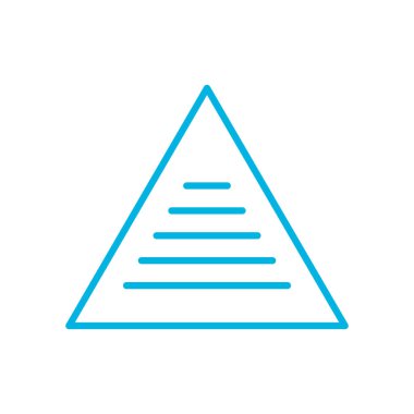 İzole edilmiş çizgili üçgen çizgisi biçim vektör tasarımı