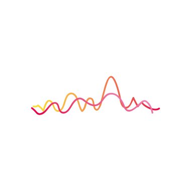İzole dalga gradyan biçim ikon vektör tasarımı