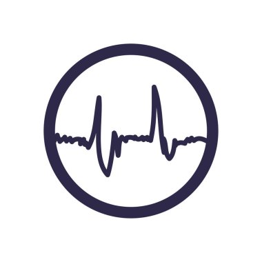 Çemberin içindeki izole dalga doldurma biçimi vektör tasarımı