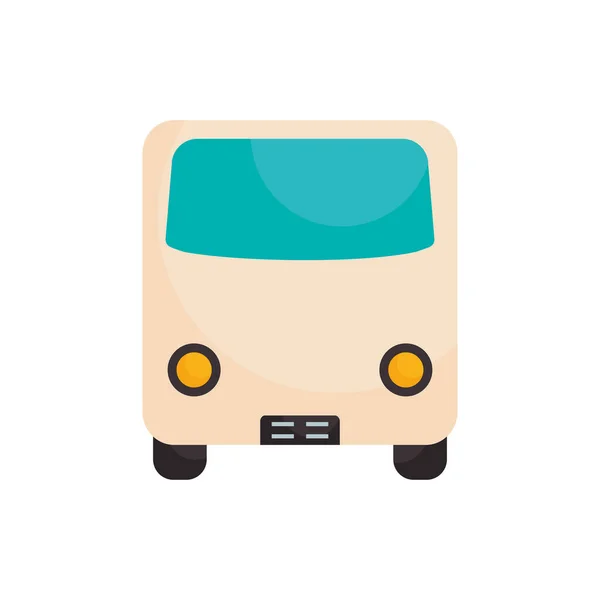 Diseño de vector de icono de estilo plano de vehículo bus aislado — Vector de stock