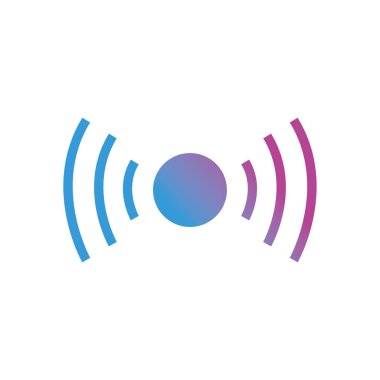 Nokta gradyan biçim vektör tasarımı etrafındaki izole dalgalar