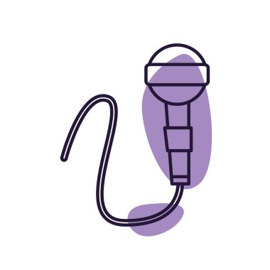Isolated music microphone line style icon vector design