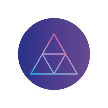 İzole edilmiş üçgen gradyan biçim vektör tasarımı