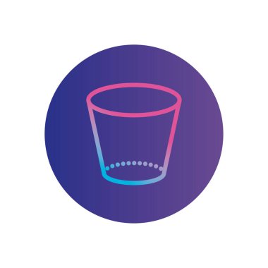 İzole edilmiş köreltilmiş koni iç daire gradyan biçim ikon vektör tasarımı