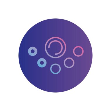 İzole edilmiş düğme ve gradyan biçim ikon vektör tasarımı