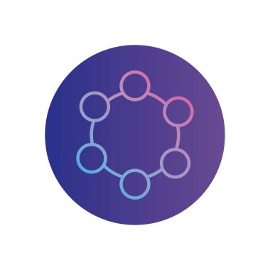 İzole noktalar devre gradyan biçim ikon vektör tasarımı
