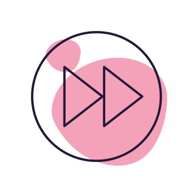 Sonraki düğme satırı biçim vektör tasarımı izole müzik