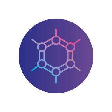 İzole noktalar devre gradyan biçim ikon vektör tasarımı