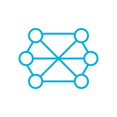 İzole noktalar devre çizgisi biçim vektör tasarımı