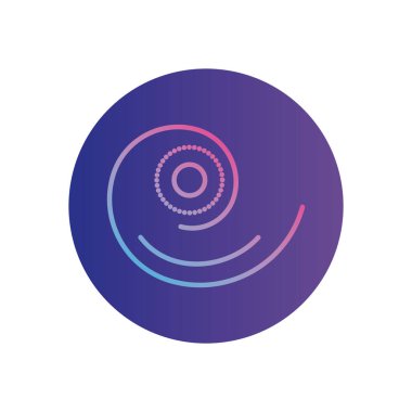 İzole edilmiş çizgili spiral gradyan biçim ikon vektör tasarımı