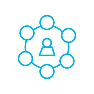 Noktalı devre çizgisi biçim vektör tasarımı içinde izole edilmiş avatar