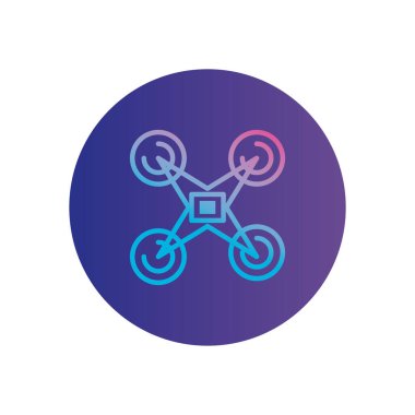 İzole edilmiş drone gradyan biçim ikon vektör tasarımı
