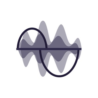 İzole dalga doldurma biçimi vektör tasarımı