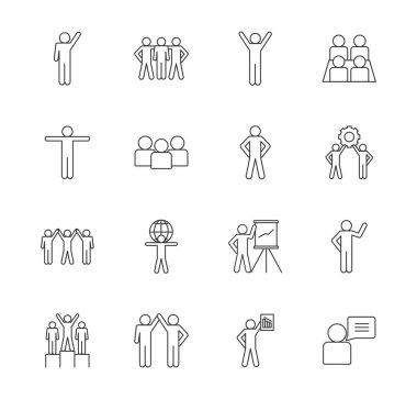 Isolated avatars line style icon set vector design