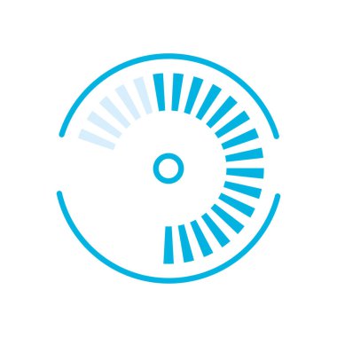 Satır biçimi ikon vektör tasarımı ile izole edilmiş daire