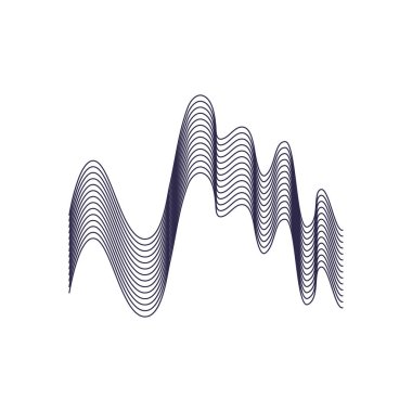 İzole dalga doldurma biçimi vektör tasarımı