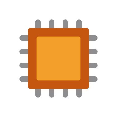 İzole edilmiş anakart düz biçim vektör tasarımı