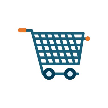 İzole edilmiş alışveriş çantası düz biçim ikon vektör tasarımı