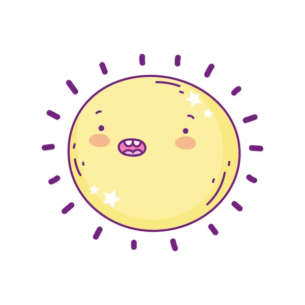 Kawaii sun cartoon vector design — Stock Vector