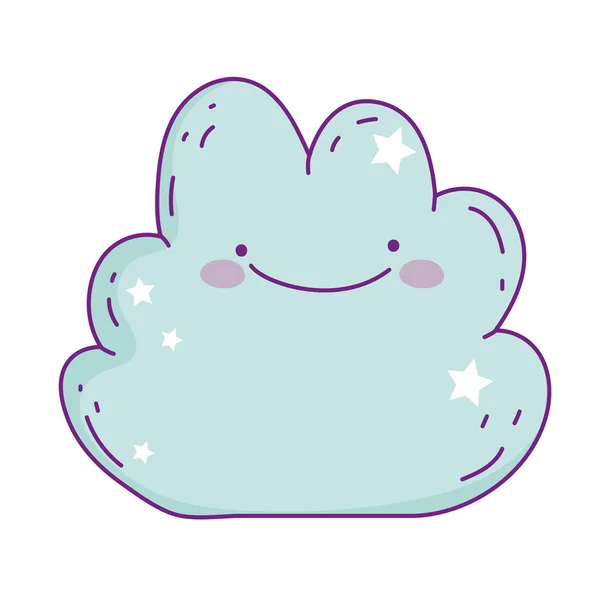 Kawaii cloud cartoon vector design — стоковий вектор