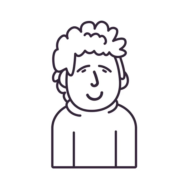 Isolated avatar man line style icon vector design — Διανυσματικό Αρχείο