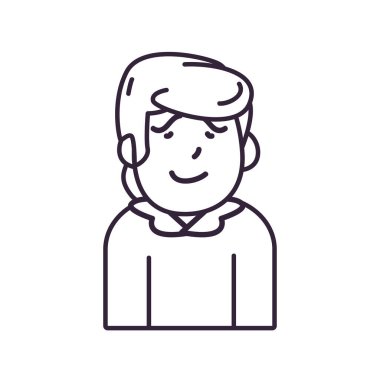 Isolated avatar man line style icon vector design