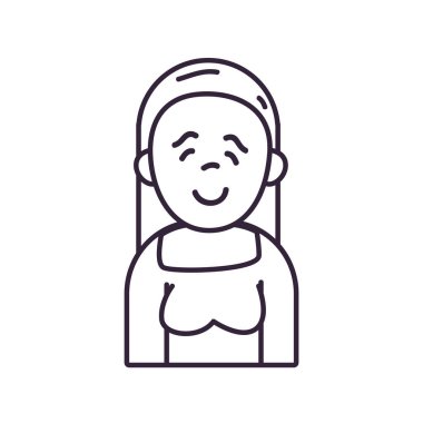 Isolated avatar woman with blouse line style icon vector design