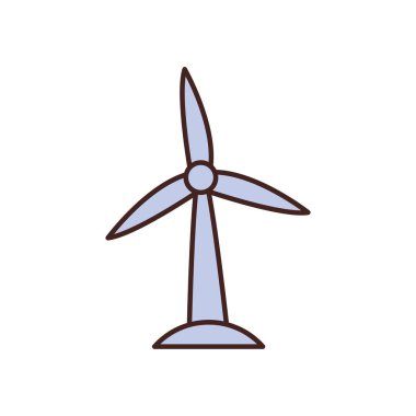 Isolated eco wind mill fill style icon vector design