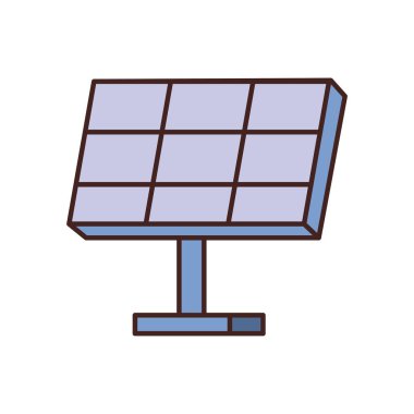 Isolated solar panel fill style icon vector design