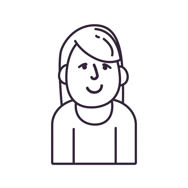 Isolé avatar homme ligne style icône vectoriel design — Image vectorielle