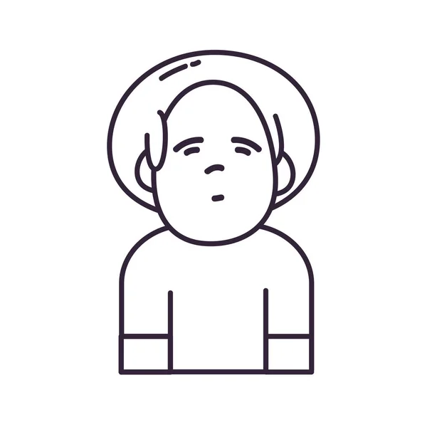 Isolated avatar man line style icon vector design — 图库矢量图片