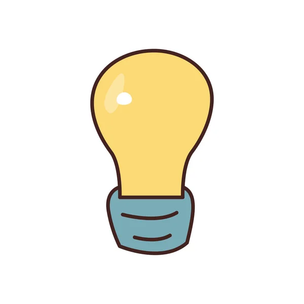 Isolated electric light bulb fill style icon vector design — Wektor stockowy