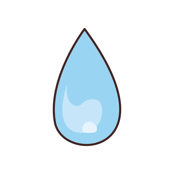 Isolated water drop fill style icon vector design — Stockvector