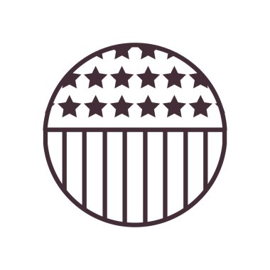 ABD bayrak çember çizgisi biçim vektör tasarımı