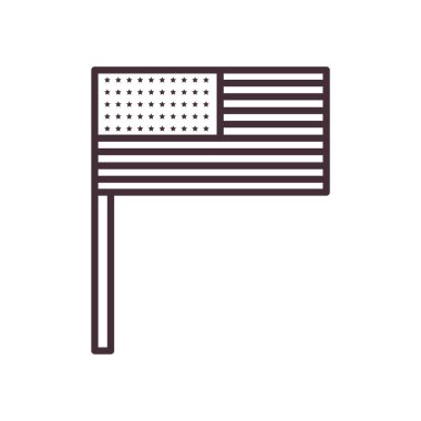 ABD bayrak hattı biçim vektör tasarımı