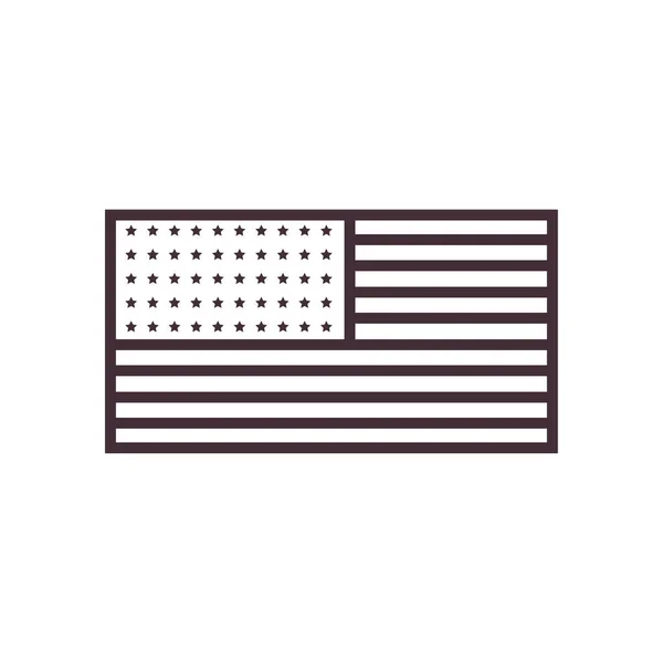 Usa flag line style icon vektordesign — Stockvektor