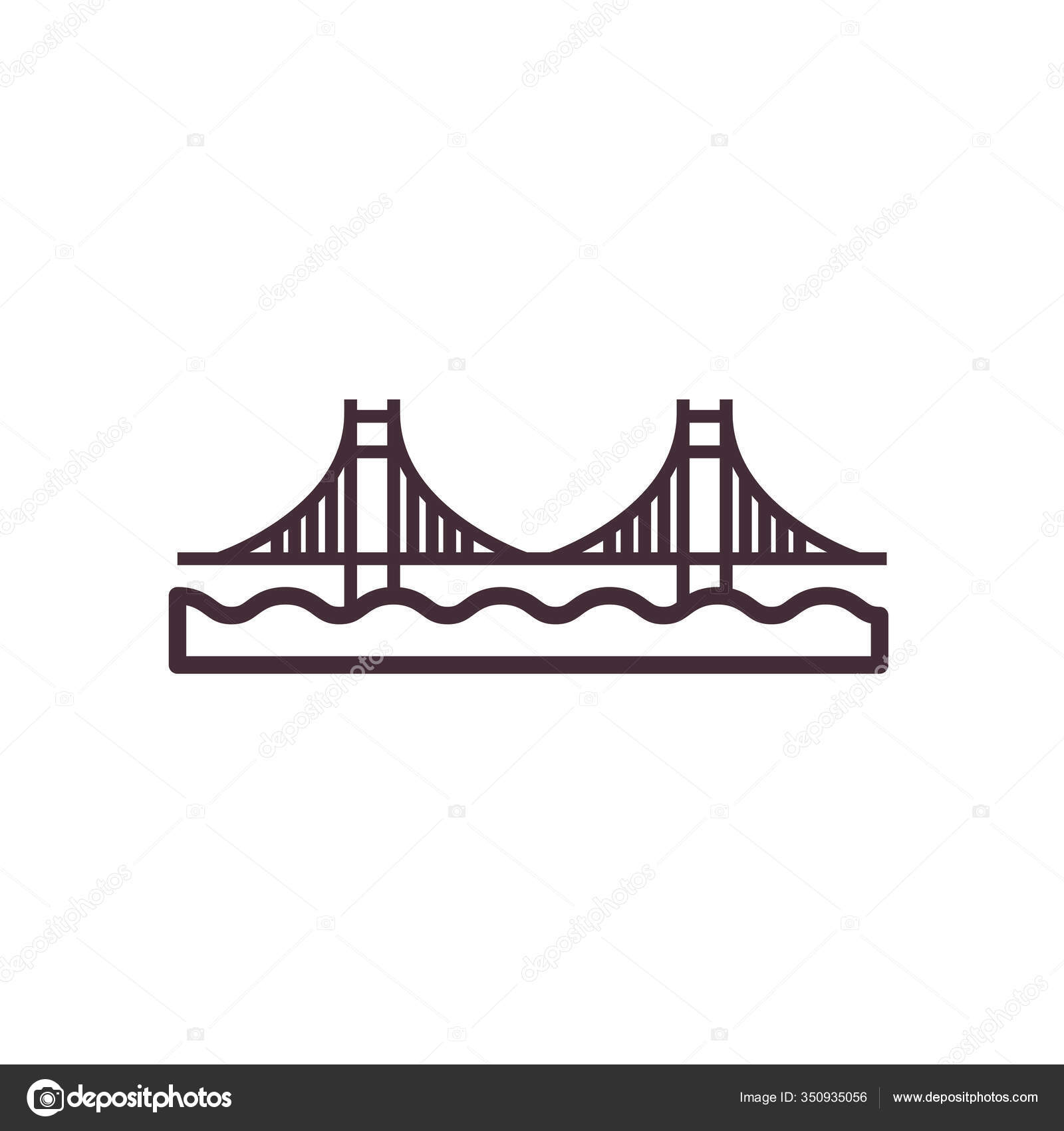 San francisco bridge line style icon vector design — 스톡 벡터 © vec.stock #350935056
