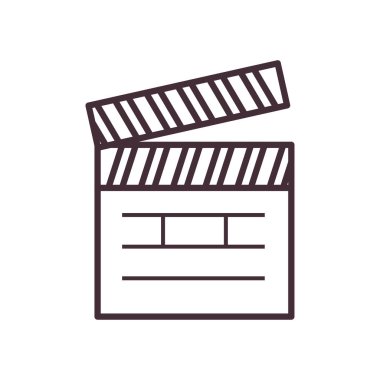 Isolated movie clapboard line style icon vector design