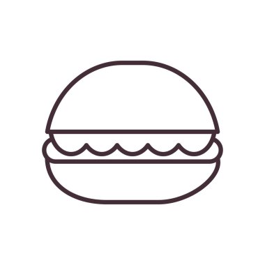 Isolated hamburger food line style icon vector design