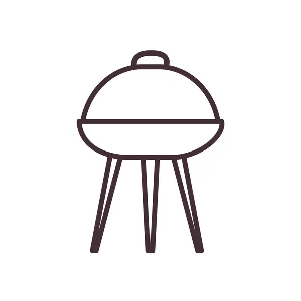Isolated grill food line style icon vector design — Stok Vektör
