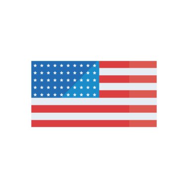 Usa bayrağı doldurma biçim vektör tasarımı