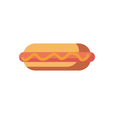 Isolated hot dog food fill style icon vector design