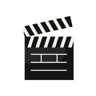 Isolated movie clapboard fill style icon vector design