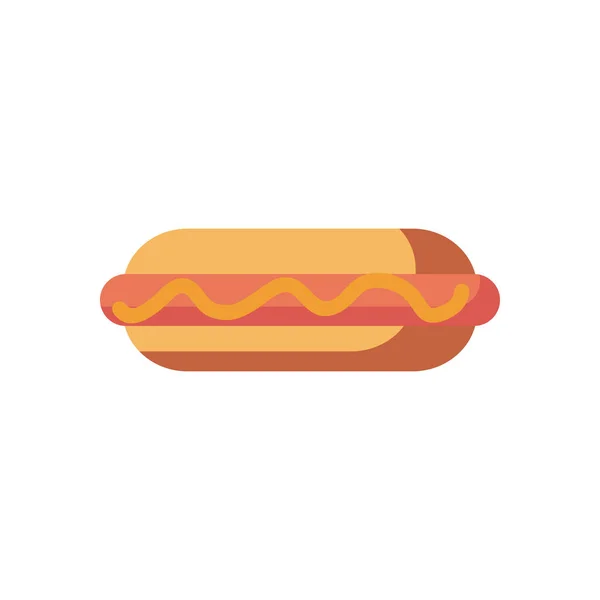 Diseño de vector de icono de estilo de relleno de comida de perro caliente aislado — Vector de stock