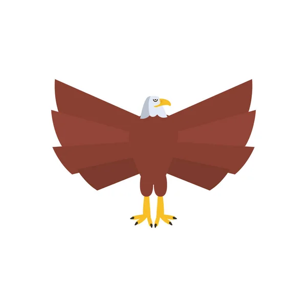 Isolated eagle bird fill style icon vector design — Stockový vektor
