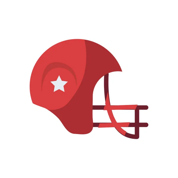 American football helmet fill style icon vector design — Stock vektor