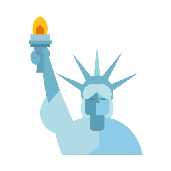 Usa liberty statue fill style icon vector design — Stockvector