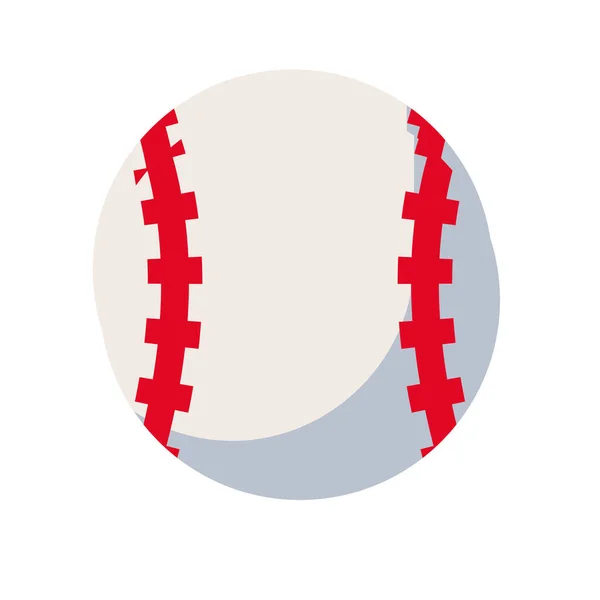 Isolated ball of baseball sport fill style icon vector design — Stok Vektör