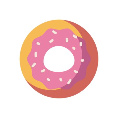Isolated sweet donut fill style icon vector design