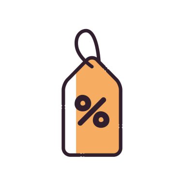 label with percentage fill style icon vector design
